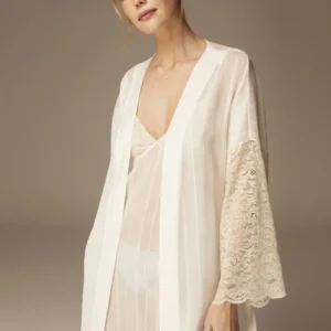 طقم بيجاما ساتان حريري للعروس مكون من 6 قطع